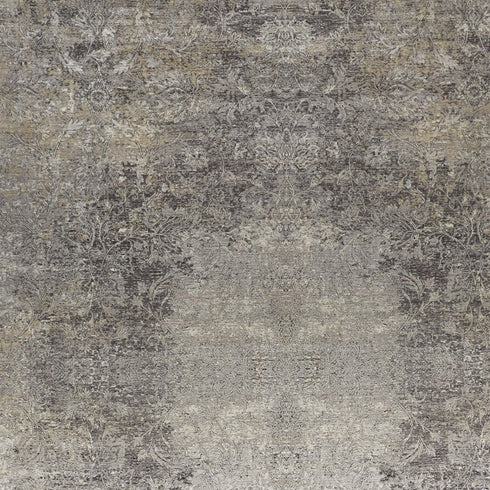 4' X 5' Tan And Gray Oriental Distressed Area Rug